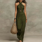Women's cotton halter neck maxi dress 5