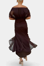 Women's floral midi dress with V-neck and gathered waist 14