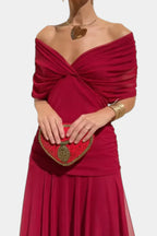 Women's floral midi dress with V-neck and gathered waist 5
