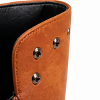 Women's lace-up boots with side zip and low block heel 7