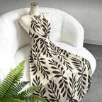 Women's maxi summer dress with halter neck and leaf print 4