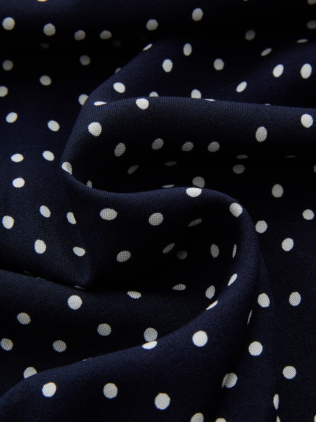 Women's midi shirt dress with polka dot print and V-neck 8