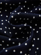 Women's midi shirt dress with polka dot print and V-neck 8