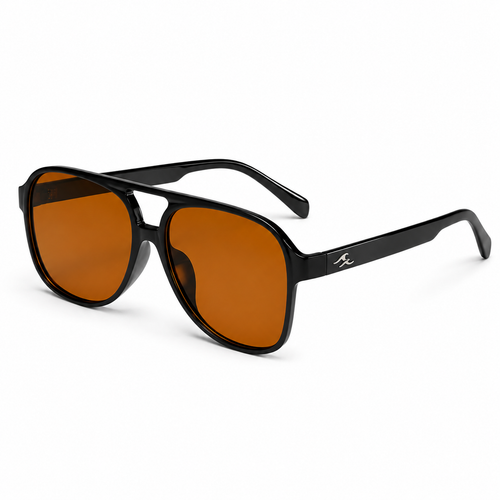 Women's oversized aviator sunglasses with double bridge 1