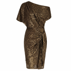 Women's sequin off-shoulder mini dress with tie waist 7