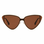 Women's triangular cat-eye sunglasses with slim metal frame 2